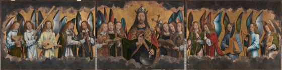 Christus en de zingende engelen van Hans Memling
